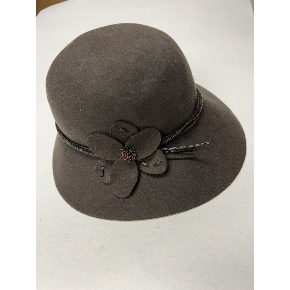 John Callanan Legacy 100% Wool One Size Brown Flower Felt Hat